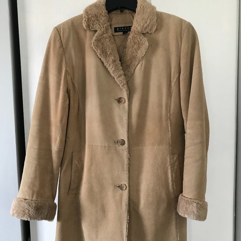 Giacca Beige Genuine Leather Jacket Large